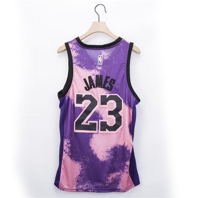 Men Los Angeles Lakers 23 James purple Fashion 2021 NBA Jersey